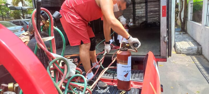 bombeiros álcool e oxigênio
