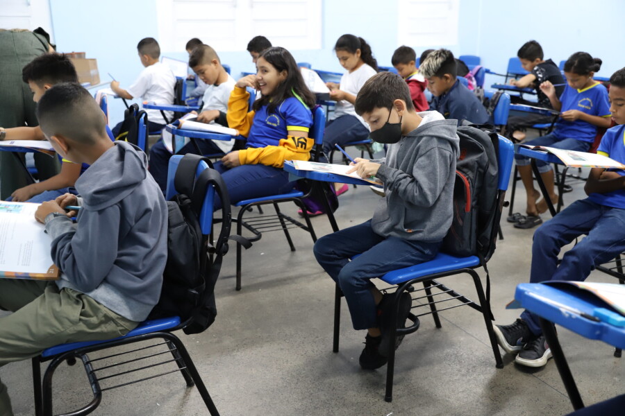 Alunos em sala de aula