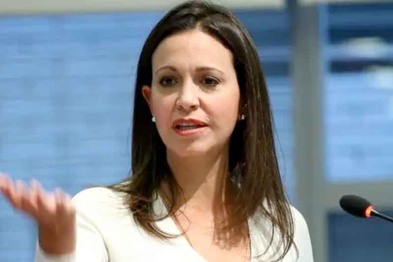 A-líder-da-oposição-da-Venezuela,-María-Corina-Machado