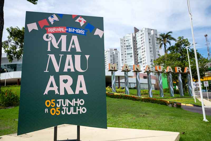 Manauara-Shopping-recebe-Mailson-Canto-da-Mata-e-Arley,-no-clima-de-Boi-Bumbá
