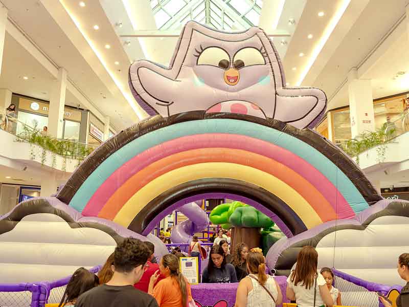 Parque-temático-da-personagem-Bubu-e-as-Corujinhas-animam-período-de-férias-escolares,-no-Amazonas-Shopping