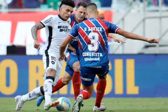 Botafogo-esbarra-na-trave,-empata-com-Bahia-e-perde-a-liderança-do-Brasileirão