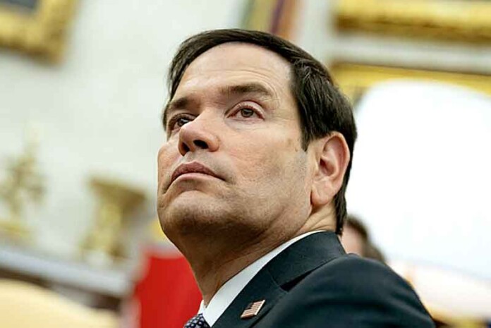 O-chefe-da-diplomacia-dos-Estados-Unidos,-Marco-Rubio