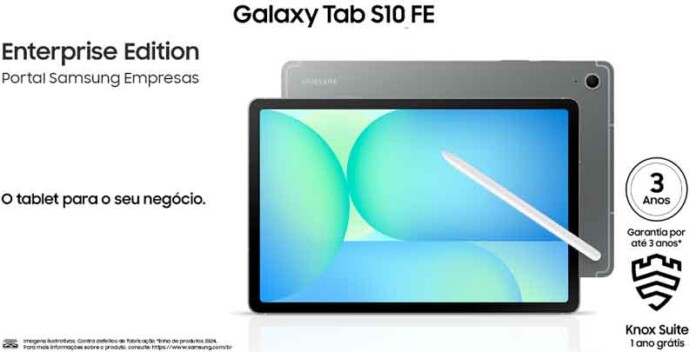 Samsung-lança-Galaxy-Tab-S10-FE-Enterprise-Edition-5G-voltado-ao-mercado-corporativo