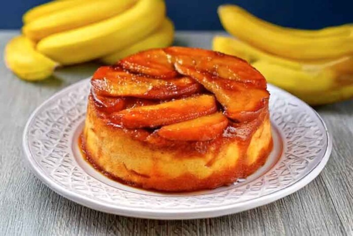 chef-ensina-passo-a-passo-da-torta-caramelizada-de-banana