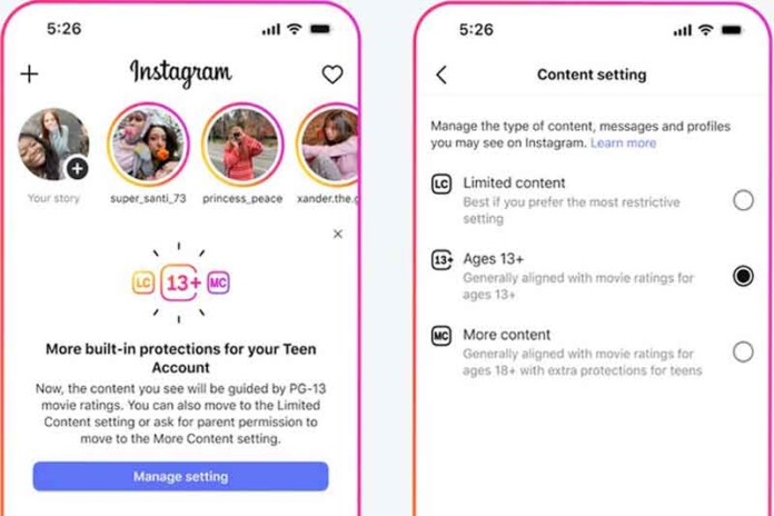 Instagram-restringe-postagens-e-ativa-censura-para-menores-de-18
