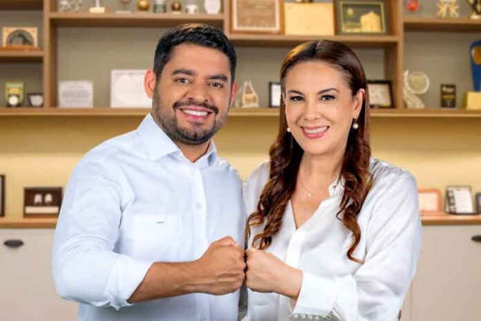 Reitor-professor-André-Zogahib-e-a-Vice-Reitora-professora-Katia-Couceiro