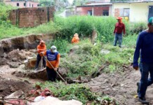 Descarte irregular provoca desmoronamento e mobiliza obras emergenciais da Seminf