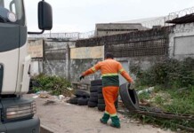 Mais de 5 mil pneus abandonados viram bomba ambiental na zona Oeste de Manaus