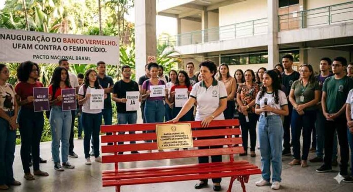 O-simbolismo-do-Banco-Vermelho-e-o-papel-da-Ufam-contra-o-feminicídio1