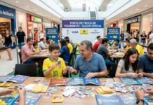 Colecionadores encontram no Manauara Shopping um lugar para completar o álbum da Copa