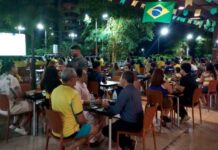 Orla 92 monta telão de LED e estrutura gastronômica para o jogo do Brasil na Ponta Negra