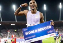 Alison dos Santos quebra recorde mundial nos 400 metros com barreiras em Zurique