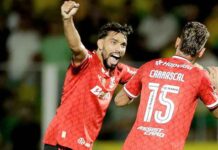 Com show de Carrascal, Flamengo faz 5 a 1 e ganha força na briga pelo título