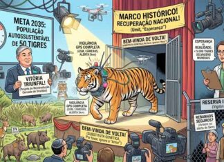Cazaquistão devolve tigre à natureza 70 anos após desaparecimento da espécie