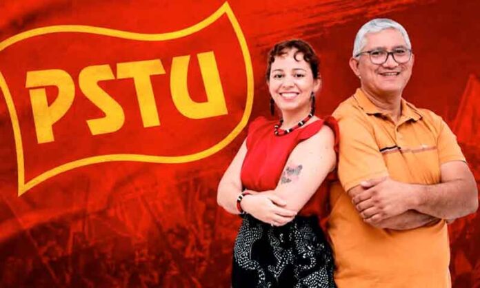 Gilberto-Vasconcelos-com-sua-candidata-a-vice,-advogada-Juliana-Rebouças