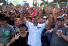 Wilson Lima promete novos recursos e vistoria obras de pavimentação em São Sebastião do Uatumã