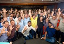 Omar Aziz recebe apoio de Renato Júnior e mira união com a Prefeitura de Manaus